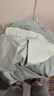 MUJI易干柔軟被套套裝  床上四件套 綠色格紋 床墊罩式/加大雙人床用 曬單實(shí)拍圖