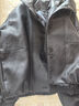茵曼（INMAN）2026春季女裝新款簡(jiǎn)約立領(lǐng)皮衣黑色外套短款夾克上衣 午夜黑 M 163-167cm /111-120斤 曬單實(shí)拍圖