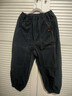 馬騎頓（MQD）男童秋新款戶(hù)外工裝褲露營(yíng)登山束腳褲簡(jiǎn)約親膚休閑褲 碳黑 140 曬單實(shí)拍圖