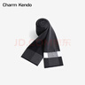 Charm Kendo男士圍巾男秋冬新款百搭防寒保暖高檔圍脖生日新年禮物送男生男友 黑灰送男朋友實(shí)用老公 曬單實(shí)拍圖