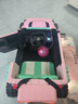 爵士酷派牧馬人兒童電動(dòng)車(chē)可坐大人寶寶四驅越野車(chē)男女孩遙控玩具電動(dòng)汽車(chē) 至尊+粉色+皮座+發(fā)光軟輪+12V14A超威電瓶 曬單實(shí)拍圖