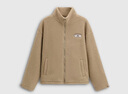 蓋璞（GAP）女裝春款貼布繡logo仿羊羔絨寬松拉鏈立領(lǐng)外套843660 卡其色 M (165/88A)亞洲尺碼【偏大,建議拍小一碼】 曬單實(shí)拍圖