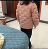 羅蒙兒童羽絨服校園服內膽男童女童秋冬季輕薄保暖內穿大童 粉色 130 曬單實(shí)拍圖