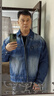 Levi's李維斯25年秋冬新款男士美式復古水洗做舊休閑牛仔夾克外套 深藍 XL 尺碼偏大 曬單實(shí)拍圖