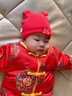 嬰兒帽子冬紅色小月齡寶寶滿(mǎn)月過(guò)年新年嬰幼兒新生兒純棉胎帽洋氣 歲歲平安 年年有余(夾棉） 小碼:帽圍（36-40cm），建議0-3月 曬單實(shí)拍圖