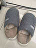 樸西冬季暖絨蓄熱保暖居家輕奢防滑軟底男生棉拖鞋 藍色 42-43 曬單實(shí)拍圖
