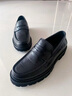 諾貝達（ROBERTA DI CAMERINO）2025秋冬新款男士商務(wù)休閑皮鞋真皮壓紋厚底套腳一腳蹬高檔樂(lè )福鞋 黑色 DDH60112A 40 （歐美尺碼 偏大一碼） 曬單實(shí)拍圖