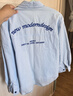 左西男童襯衣兒童襯衫春秋薄款外套純棉2026新款男孩內搭潮 藍色 150 曬單實(shí)拍圖