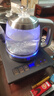 凱軒（KAXYWZ） 自動(dòng)上水電熱玻璃燒水壺茶吧機茶臺水壺底部上水泡茶專(zhuān)用電煮茶壺單壺消毒鍋配件 1.2L 手柄上水單壺（帶藍光） 曬單實(shí)拍圖