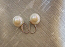 海蒂11-12mm圓珠S925銀淡水珍珠耳鉤女高跟鞋耳飾送女友禮物附證書(shū) 曬單實(shí)拍圖