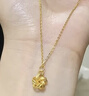 中國黃金（CHINA GOLD）莫比烏斯黃金項鏈女足金吊墜生日禮物送女友老婆結婚紀念日實(shí)用 足金花意吊墜 贈銀鏈 曬單實(shí)拍圖
