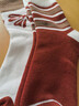 女生冬季日系ins潮流中筒襪加厚長(cháng)筒襪秋冬甜美蝴蝶結保暖毛圈襪 蝴蝶結+條紋 2雙 均碼 曬單實(shí)拍圖