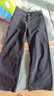 韓都衣舍加厚牛仔褲女2025冬季新款百搭高腰純棉直筒褲女黑色褲子 黑色2XL 曬單實(shí)拍圖