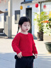 英氏（YEEHOO）【商場(chǎng)同款】童裝兒童毛衣女寶寶毛線(xiàn)衣新款超好看紅色針織衫 新年紅 90 cm 曬單實(shí)拍圖