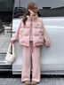 女童加絨加厚套裝春秋裝2026新款洋氣時(shí)髦童裝女孩休閑衛衣兩件套 粉色三件套【馬甲+加絨衛衣+加絨褲子】 140 曬單實(shí)拍圖