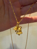 周大福蝴蝶結雪花鈴鐺大版足金黃金吊墜女送禮物EOF2201 新年禮物 約3.8g計價(jià)(工費520) 曬單實(shí)拍圖