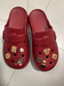 樸西博肯包頭洞洞鞋女款夏季家用女士居家踩屎感防滑家居百搭涼拖女鞋 鞋花款安哥拉紅 配上鞋花更可愛(ài) 37-38 曬單實(shí)拍圖