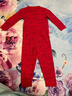 馬卡樂(lè )秋冬嬰幼兒童純棉秋衣秋褲保暖睡衣套裝家居服 紅色祥云 100 曬單實(shí)拍圖