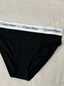 Calvin Klein內衣【摩登引力帶】ck棉質(zhì)襠高腰比基尼三角內褲女 UB1-太空黑 XS 曬單實(shí)拍圖
