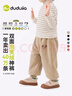 嘟嘟家童裝寶寶褲子秋冬款兒童嬰兒大PP褲男童棉褲女童加絨褲冬裝 米色 100 曬單實(shí)拍圖
