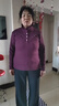 加厚雙面德絨冬季新款半高領(lǐng)女士t恤長(cháng)袖時(shí)尚洋氣中年媽媽裝ZHFS HXW-231紫紅色 XL 曬單實(shí)拍圖
