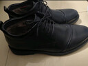 奧康（Aokang）牛皮冬季棉鞋男工作皮鞋男款系帶加絨保暖短筒男靴厚底商務(wù)靴LH 曬單實(shí)拍圖