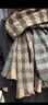 啄木鳥(niǎo)美拉德圍巾女冬季2024新款韓版感復古格子保暖圍脖男毛線(xiàn)情侶百搭 千鳥(niǎo)格圍巾-咖綠色 曬單實(shí)拍圖
