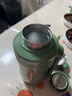 摩飛電器（Morphyrichards）電熱水壺便攜式燒水壺旅行熱水壺燒水杯真空保溫壺不銹鋼保溫瓶大容量戶(hù)外 MR6061 1L 清新綠 曬單實(shí)拍圖