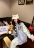BJHG【飛天小女警聯(lián)名】不計后果粉色棒球服女款春季潮牌美式夾克外套 泡泡藍 S 曬單實(shí)拍圖