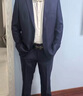 柒牌【毛料套西】西服男套裝春秋含羊毛商務(wù)正裝西裝禮服 曬單實(shí)拍圖