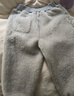 babylove寶寶加絨長(cháng)褲冬加厚保暖束腳休閑褲兒童外出純色百搭褲子 淺麻灰 90 曬單實(shí)拍圖