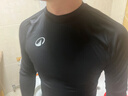 迪卡儂運動(dòng)上衣男秋冬速干健身MSMY彈力款長(cháng)袖加絨緊身衣(黑)M4722694 曬單實(shí)拍圖