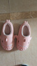 LATE TIME兒童棉拖鞋秋冬女童室內靜音防水防滑棉拖鞋家居親子寶寶鯊魚(yú)棉鞋 粉色 內長(cháng)18cm 【180】適合腳長(cháng)約17cm 曬單實(shí)拍圖