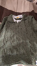 JEEP吉普毛衣男冬季加厚內搭高級感假兩件針織衫衣服男裝 綠色   4XL 曬單實(shí)拍圖