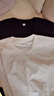 重磅純棉短袖t恤男高檔純色印花休閑基礎款內搭半袖打底衫 白色 M  105-125斤 曬單實(shí)拍圖