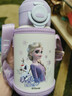 迪士尼兒童保溫杯316L不銹鋼大容量幼兒水壺幼兒園男女小學(xué)生帶吸管水杯 曬單實(shí)拍圖