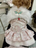 文枝加絨高端年裝狗狗公主裙國風(fēng)冬季保暖寵物小型犬衣服 粉色 M 曬單實(shí)拍圖