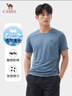 駱駝（CAMEL）運動(dòng)T恤男士透氣健身衣跑步體恤寬松速干衣短袖女士上衣夏季   L 曬單實(shí)拍圖
