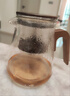 邦田（Bonston）磁吸玻璃內膽飄逸杯一鍵過(guò)濾泡茶壺茶水分離懶人簡(jiǎn)易可拆洗茶具 胡桃木800ml 曬單實(shí)拍圖