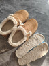 環(huán)球厚底加絨豆豆勃肯鞋女2025冬季新款樂(lè )福鞋爆款防寒保暖棉鞋雪地靴 曬單實(shí)拍圖