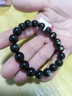 石玥珠寶收藏級金貓眼天然黑曜石手串本命年轉運水晶手鏈男女士款禮物10mm 曬單實(shí)拍圖