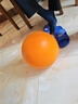 得力（deli）7號兒童多彩靜音籃球室內無(wú)噪聲輕音親子禮物玩具 橙 曬單實(shí)拍圖