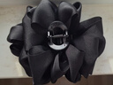 云朵褶皺泡泡抓夾女2025新款高端后腦勺大號鯊魚(yú)夾黑色蝴蝶結發(fā)夾 黑色云朵泡泡大號抓夾約11cm 曬單實(shí)拍圖