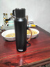 膳魔師（THERMOS）大容量316不銹鋼保溫杯男士高顏值水杯戶(hù)外運動(dòng)水壺一蓋雙飲杯子 膳18黑色1500ML 曬單實(shí)拍圖