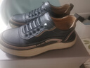 奧康（Aokang）奧康男鞋休閑鞋潮流運動(dòng)鞋男士百搭板鞋小白鞋子 黑色40   曬單實(shí)拍圖