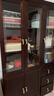 錦木森新中式烏金木實(shí)木書(shū)柜玻璃門(mén)儲物柜一體靠墻收納柜落地書(shū)房文件柜 【烏金木】三門(mén)書(shū)柜 曬單實(shí)拍圖