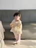 班喜迪女童套裝寶寶春裝2026新款嬰兒外套褲子洋氣兒童春秋季衣服小童裝 黃色 100 曬單實(shí)拍圖