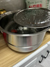 康巴赫304不銹鋼雙層蒸鍋蒸籠復底大湯蒸鍋多功能鍋具28cm燃氣灶通用 曬單實(shí)拍圖