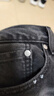 Levi's?SilverTab?25年春季新款男士潑墨破洞505標準直筒牛仔褲 曬單實(shí)拍圖