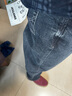 杰克·瓊斯（JACK&JONES）男裝冬季牛仔褲寬松廓形工字扣多口袋含萊卡水洗長(cháng)褲子225432042 A12深牛仔藍 30 170 W30/L30 曬單實(shí)拍圖